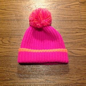 Hot pink/orange toddler beanie